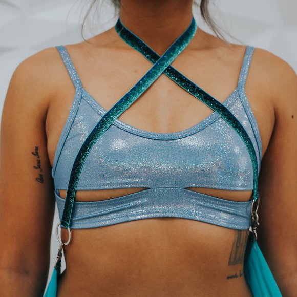 Periwinkle Blue Rave top - Picture 3 of 7